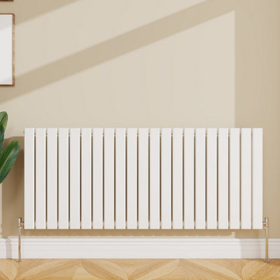 Sline Radiator Horizontal Single Panel Flat White Designer Radiator ...