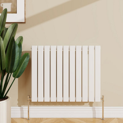 Sline Radiator Horizontal Single Panel Flat White Designer Radiator ...