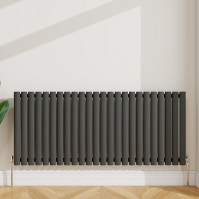 Sline Radiator Horizontal Single Panel Oval Column Anthracite Designer ...