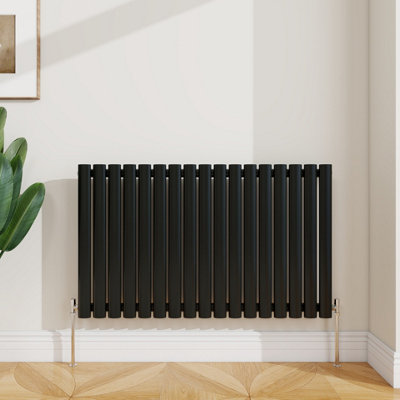 Sline Radiator Horizontal Single Panel Oval Column Black Designer ...