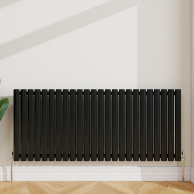 Sline Radiator Horizontal Single Panel Oval Column Black Designer ...