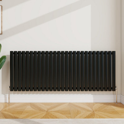 Sline Radiator Horizontal Single Panel Oval Column Black Designer ...