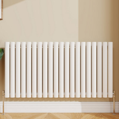 Sline Radiator Horizontal Single Panel Oval Column White Designer ...