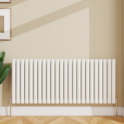 Sline Radiator Horizontal Single Panel Oval Column White Designer ...