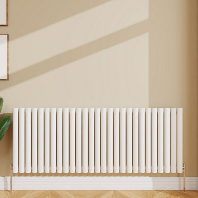 Sline Radiator Horizontal Single Panel Oval Column White Designer ...