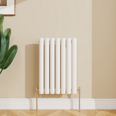 Sline Radiator Horizontal Single Panel Oval Column White Designer ...