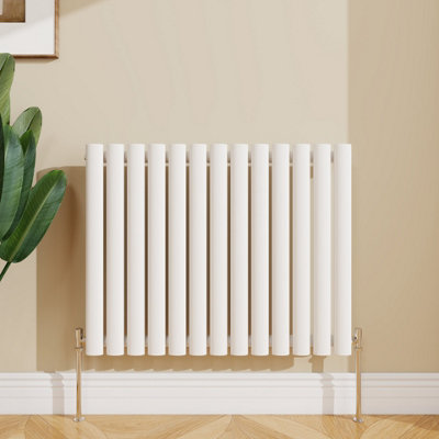 Sline Radiator Horizontal Single Panel Oval Column White Designer ...