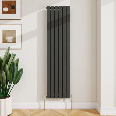 Sline Radiator Vertical Double Panel Flat Anthracite Designer Radiator ...