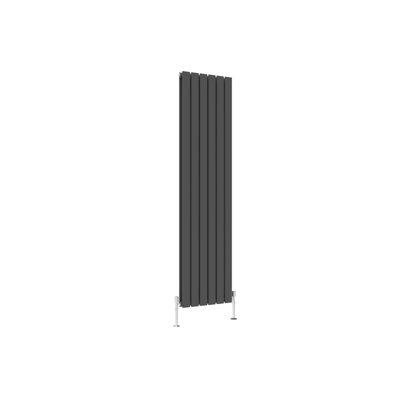 Sline Radiator Vertical Double Panel Flat Anthracite Designer Radiator ...