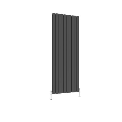 Sline Radiator Vertical Double Panel Flat Anthracite Designer Radiator ...