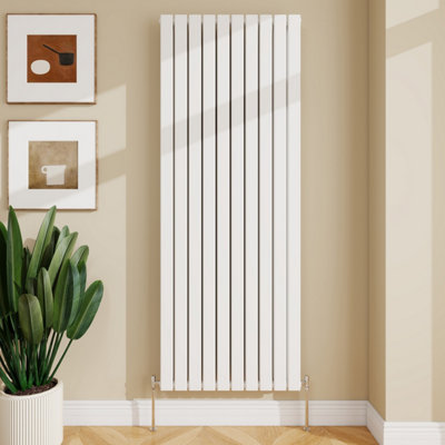 Sline Radiator Vertical Double Panel Flat White Designer Radiator ...