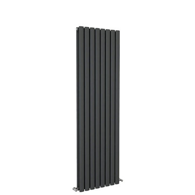 Sline Radiator Vertical Double Panel Oval Column Anthracite Designer ...
