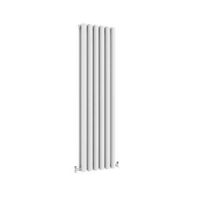 Sline Radiator Vertical Double Panel Oval Column White Designer ...