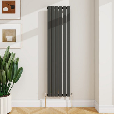 Sline Radiator Vertical Single Panel Flat Anthracite Designer Radiator ...