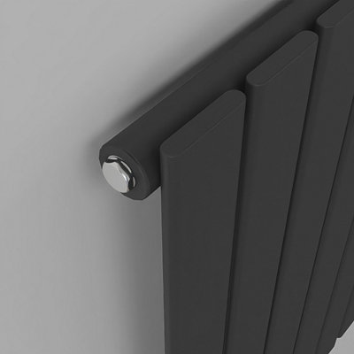 Sline Radiator Vertical Single Panel Flat Anthracite Designer Radiator ...