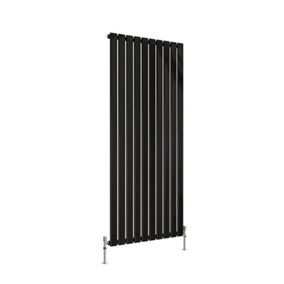 Sline Radiator Vertical Single Panel Flat Black Designer Radiator ...