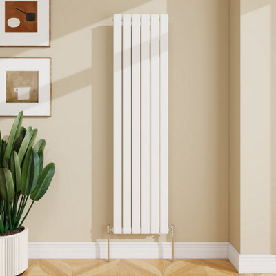 Sline Radiator Vertical Single Panel Flat White Designer Radiator ...