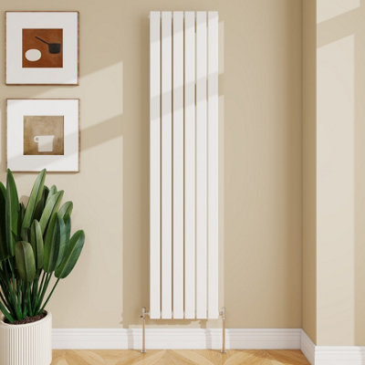Sline Radiator Vertical Single Panel Flat White Designer Radiator ...