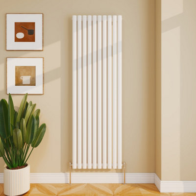 Sline Radiator Vertical Single Panel Oval Column White Designer ...