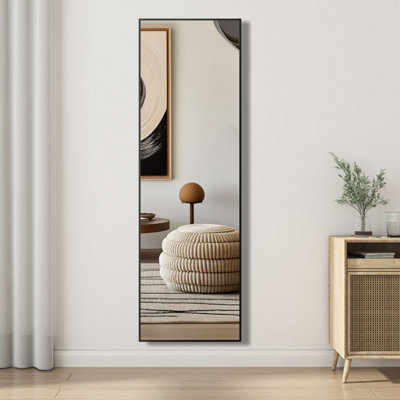 SLINE Rectangle Full Length Mirror,1500x500mm,Free Standing Mirror Full Body with Aluminum Alloy Frame