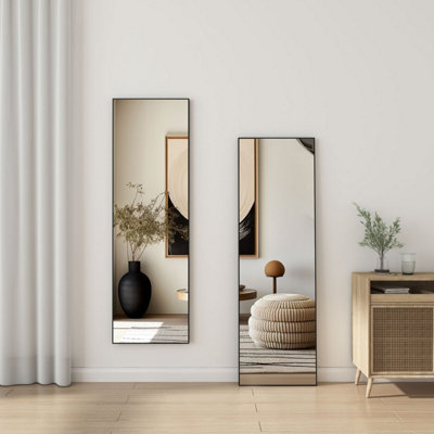 SLINE Rectangle Full Length Mirror,1500x500mm,Free Standing Mirror Full Body with Aluminum Alloy Frame