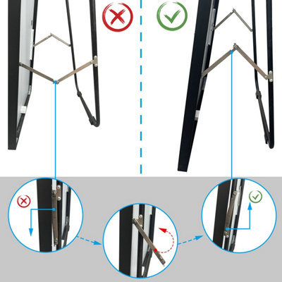 SLINE Rectangle Full Length Mirror,1500x500mm,Free Standing Mirror Full Body with Aluminum Alloy Frame