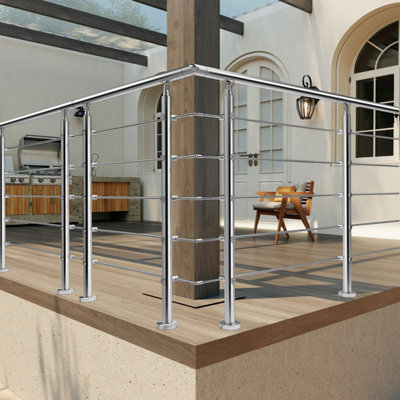 SLINE Stair Handrail Kit,Balustrade, Stainless Steel Banister for Steps ...