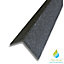 Slip A Way Stair & Step Nosing Cover Anti Slip Treads GRP Heavy Duty for High Traffic Areas - 1x GRP nosing black 2000mm