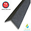 Slip A Way Stair & Step Nosing Cover Anti Slip Treads GRP Heavy Duty for High Traffic Areas - 1x GRP nosing black 2500mm