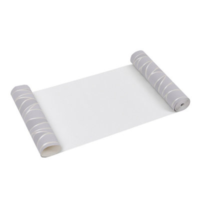 Sliver Leaft Effect Grey Patterned Wallpaper PVC Wallpaper Roll 5m²