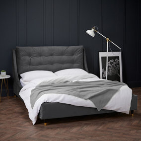 Sloane Grey Kingsize Bed  W 166 x L 230 x H 110 cm