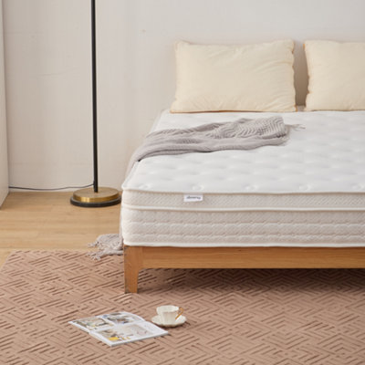 Sloomy 4FT Plus Hybrid Memory Foam Pocket Spring Mattress, Zoned Coil ...