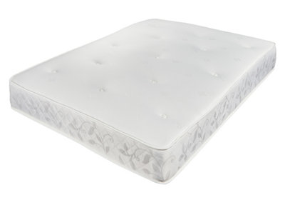 Sloomy 4FT6 Jasmine Plush Pebble Memory Foam Bed Set With 4 Drawers, Mattress & 26" Headboard - Double