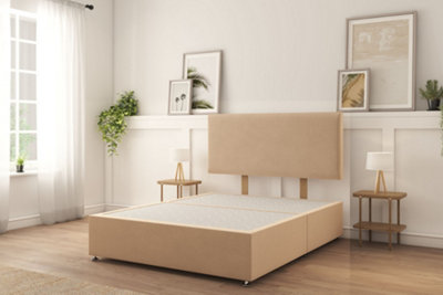 Sloomy Ashford Pebble Plush Divan Bed With Mattress No Drawers 26 ...
