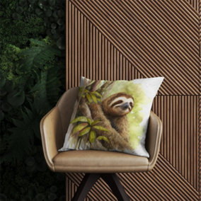 Sloth Watercolour Outdoor Cushion 60cm x 60cm