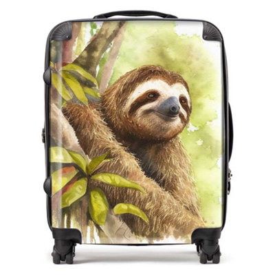 Sloth Watercolour Suitcase - Large
