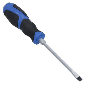 Slotted Flat Headed Screwdriver SL5.5 5.5mm x 100mm Magnetic Tip Rubber Grip