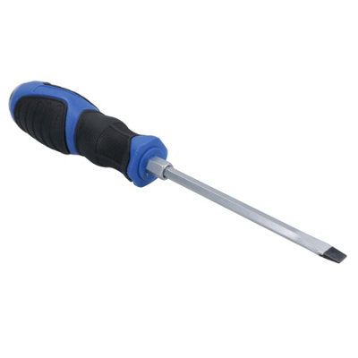 Slotted Flat Headed Screwdriver SL5.5 5.5mm x 100mm Magnetic Tip Rubber ...