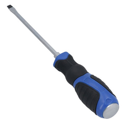 Slotted Flat Headed Screwdriver SL5.5 5.5mm x 125mm Magnetic Tip Rubber Grip