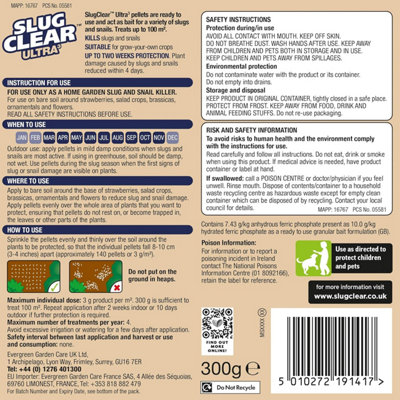 SlugClear Ultra 3 300g Fast-Acting Pellets to Protect Plants from Slugs ...