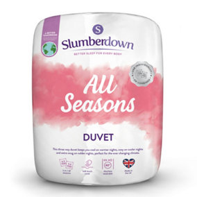 Slumberdown All Seasons 15 Tog King Duvet 4.5 Tog Cool Summer + 10.5 Tog All Year Round 3n1 Combination Quilt Machine Washable