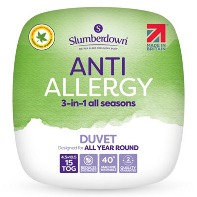 Slumberdown Anti Allergy All Seasons 15 Tog Single Duvet
