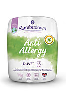 Slumberdown Anti Allergy All Seasons 15 Tog Single Size Duvet 4.5 Tog Summer Plus 10.5 Tog Round 3 in 1 Quilt Washable 200x135cm