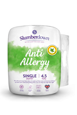 Slumberdown Anti Allergy Duvet, 4.5 Tog, Single