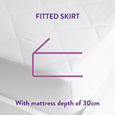 Slumberdown Anti Allergy Pillow Protector Quilted Cotton Cover Envelope Closure Machine Washable Reduces Dust Mites, 1 Pack