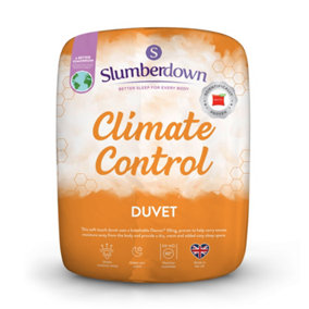 Slumberdown Climate Control Double Duvet 4.5 Tog Temperature Regulating Lightweight Summer Quilt Hypoallergenic Machine Washable