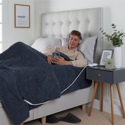 Deluxe Comfort Fully Fitted Fleece King Size Electric Blanket with