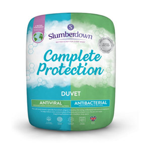Slumberdown Complete Protection Single Duvet 10.5 Tog All Year Anti Allergy Quilt Summer & Winter Anti Bacterial Machine Washable