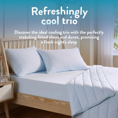 Slumberdown Cool Sleep Ultracool Nylon Summer Pillowcase, 2 Pack