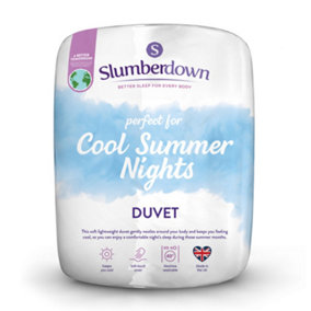 Slumberdown Cool Summer Nights Double Duvet 4.5 Tog Lightweight Cooler Quilt for Night Sweats Soft Touch Cover Machine Washable
